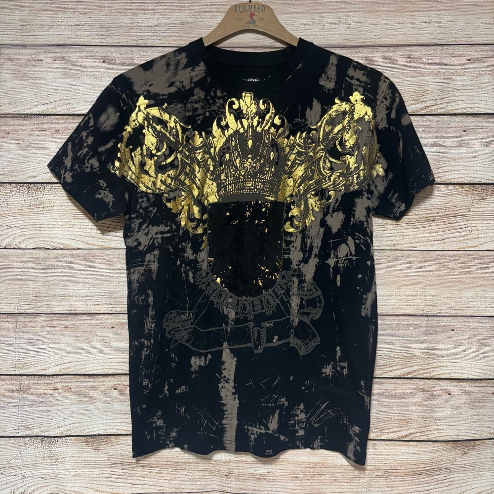 Impressions‎ Canada Crown Graphic Tee XL Black Gold T Shirt